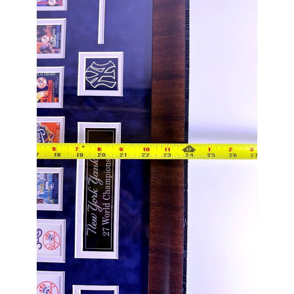 New York Yankees 27 World Championships Ticket Stubs Framed Display MLB 31x24 - Picture 8 of 9